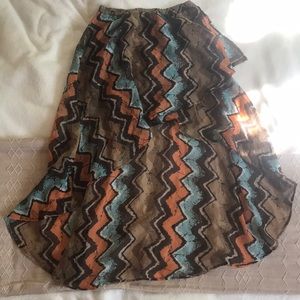 Flowy Tribal Print Skirt
